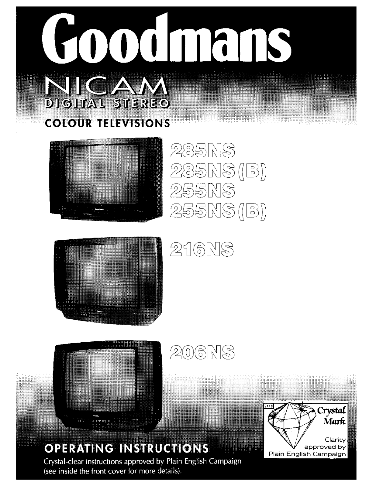 Goodmans 255NS, 216NS, 255NSB, 285NSB, 206NS User Manual