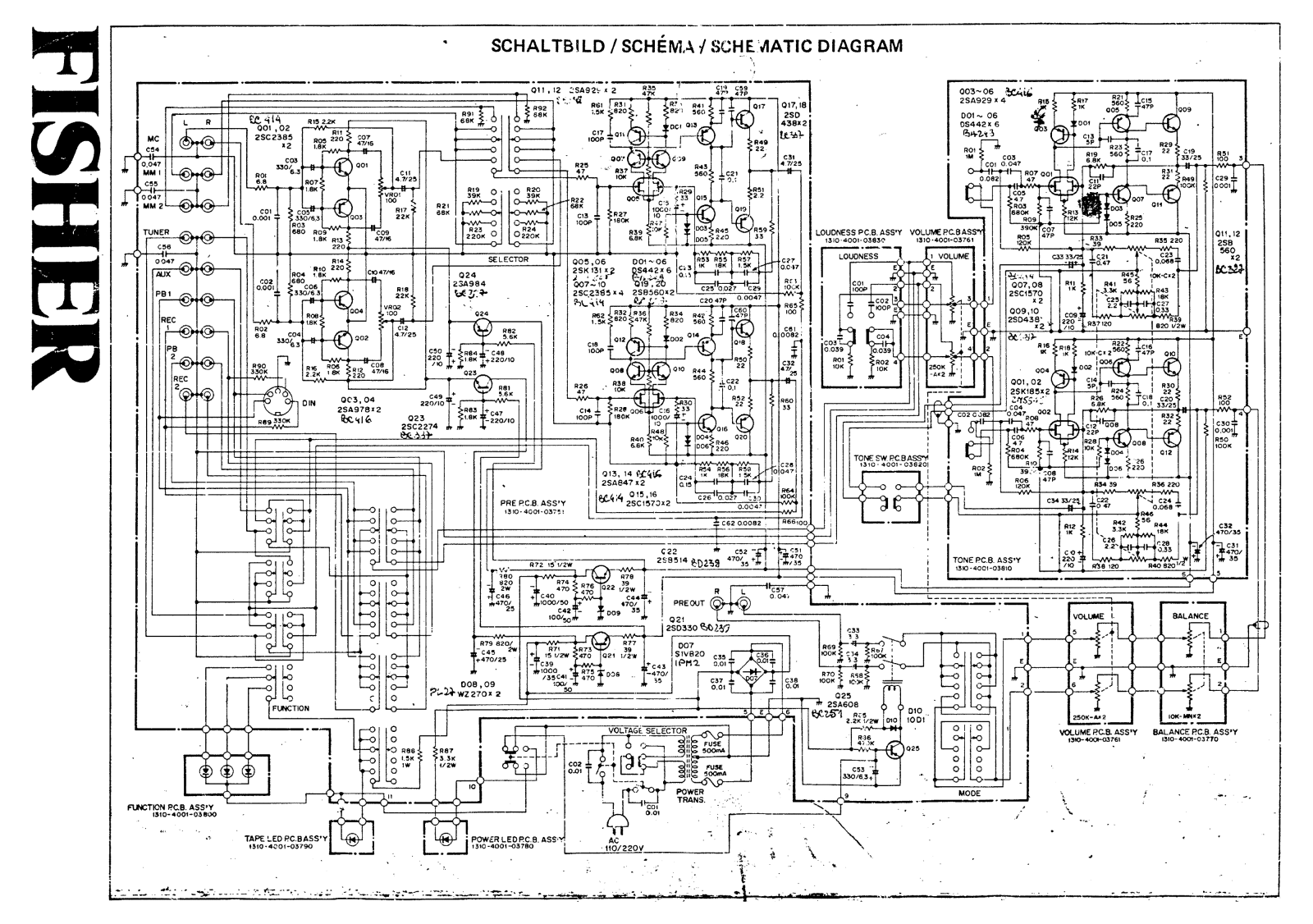 Fisher CC-3300 Schematic