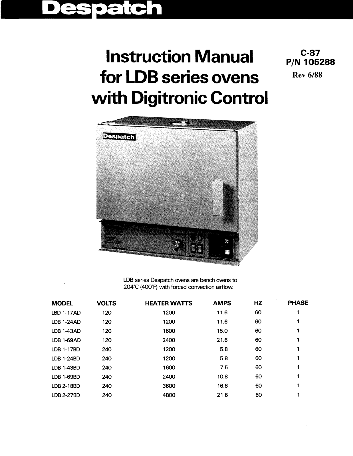 Despatch LDB with Digitronic Specifications