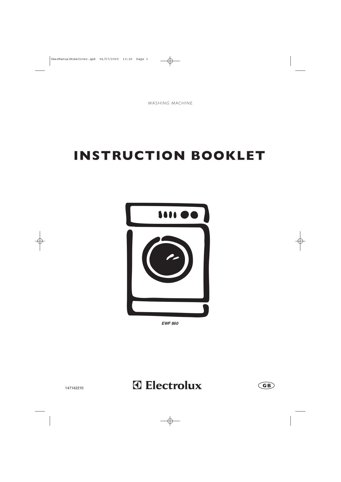 Electrolux EWF860 User Manual