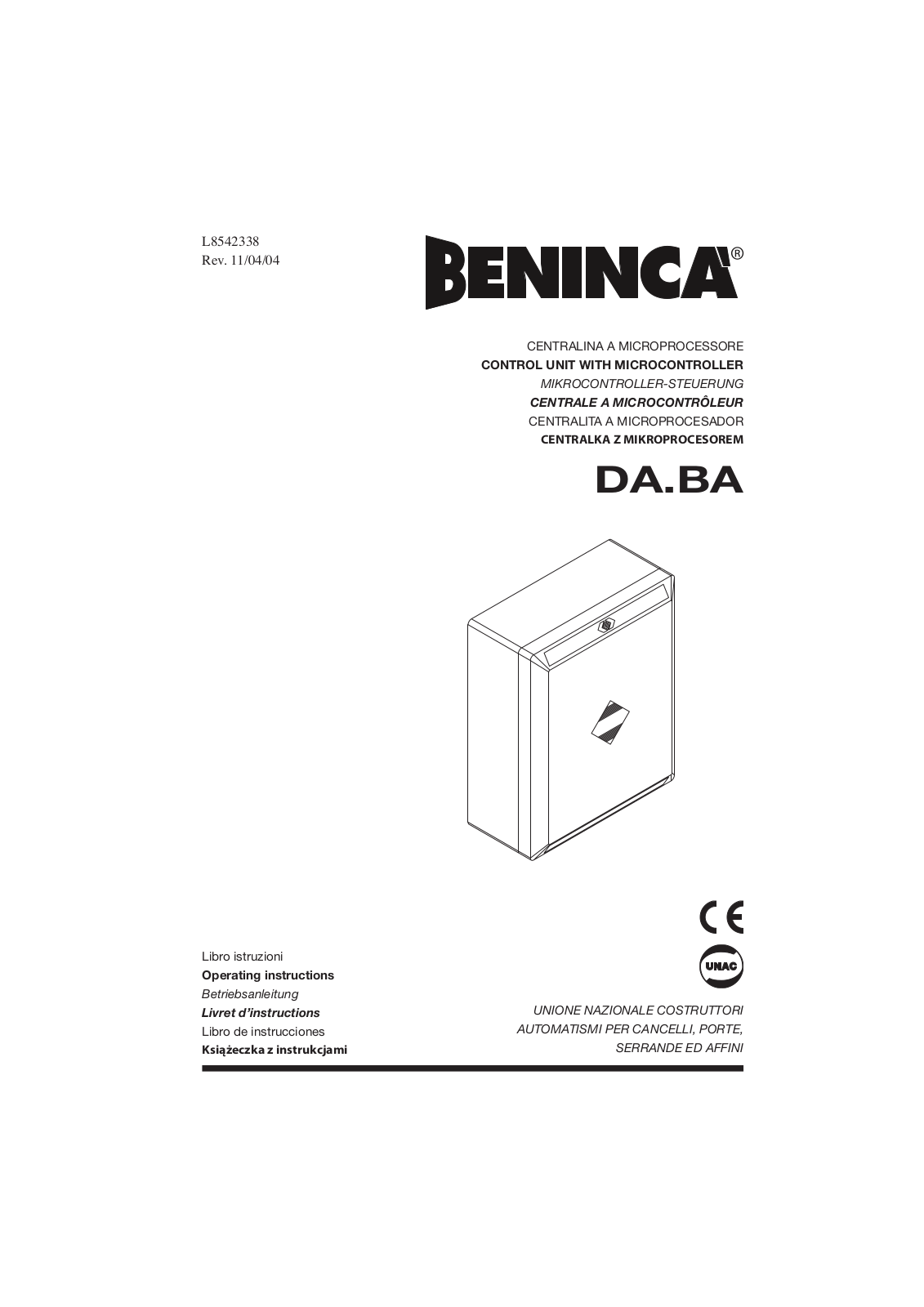 Beninca DABA User Manual