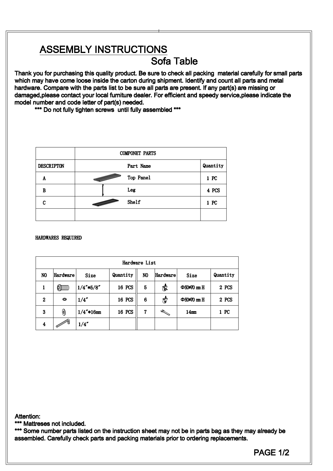 Greyleigh™ GRYL4963 Assembly Instructions - ManualMachine.com