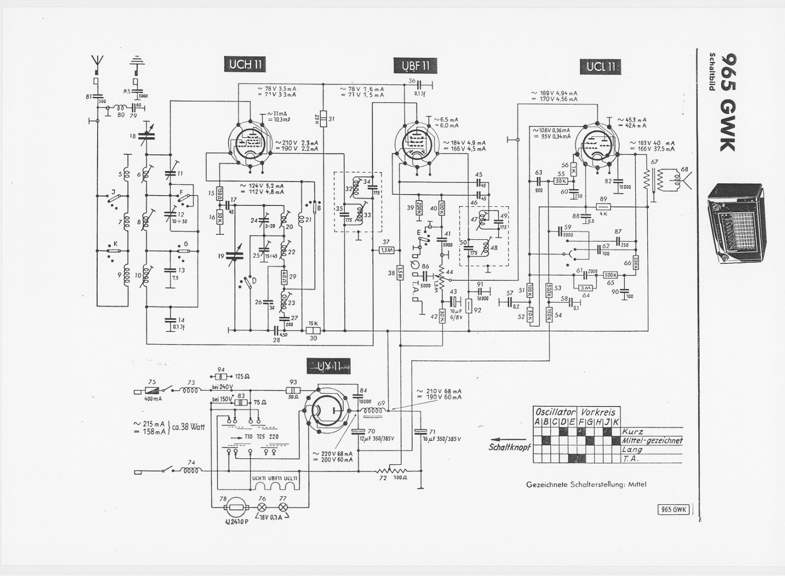 Telefunken 965-GWK Schematic