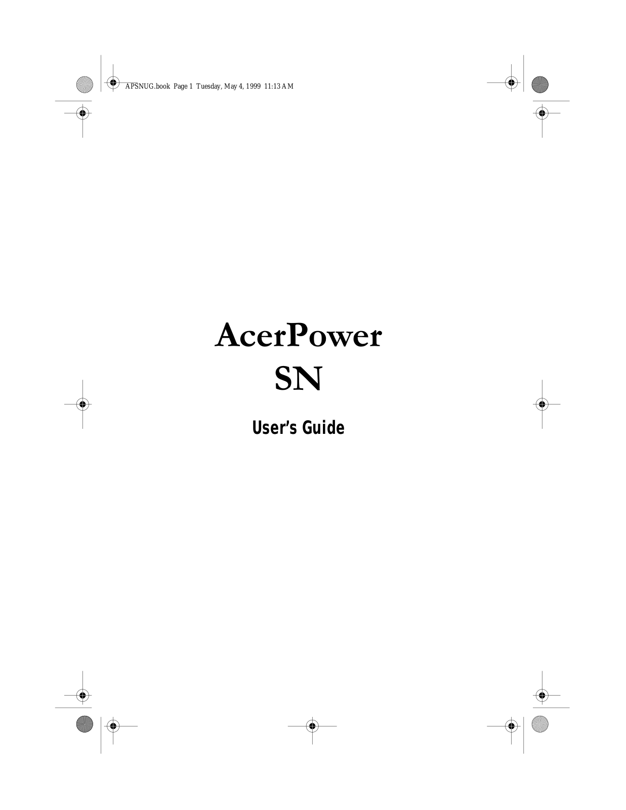 Acer AP-SN User Manual