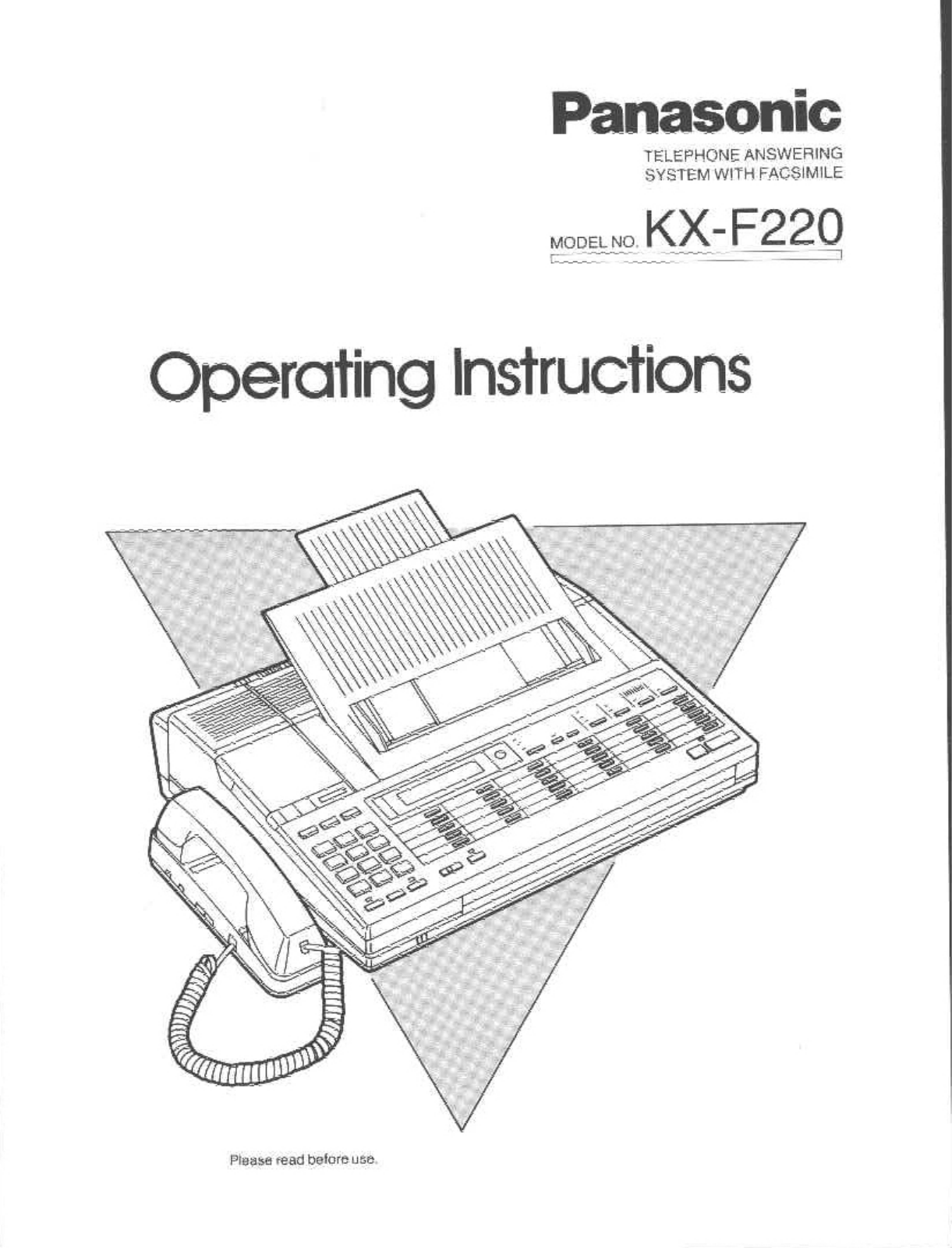 Panasonic KX-F220 User Manual