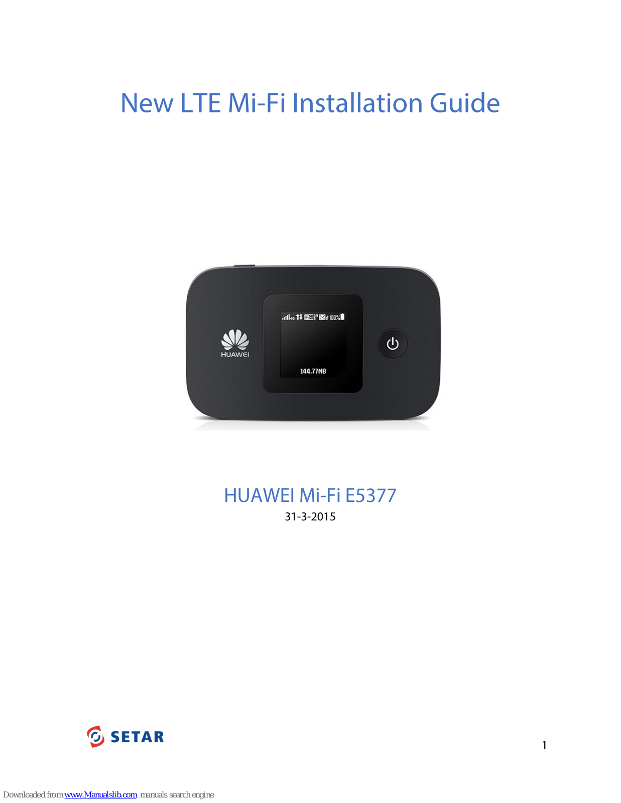 Huawei E5377 Installation Manual - ManualMachine.com