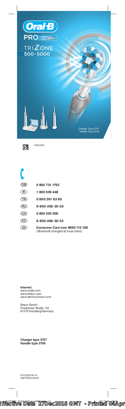 Braun 500-1000, 800, 2000, 3000, 4000-5000 User Manual