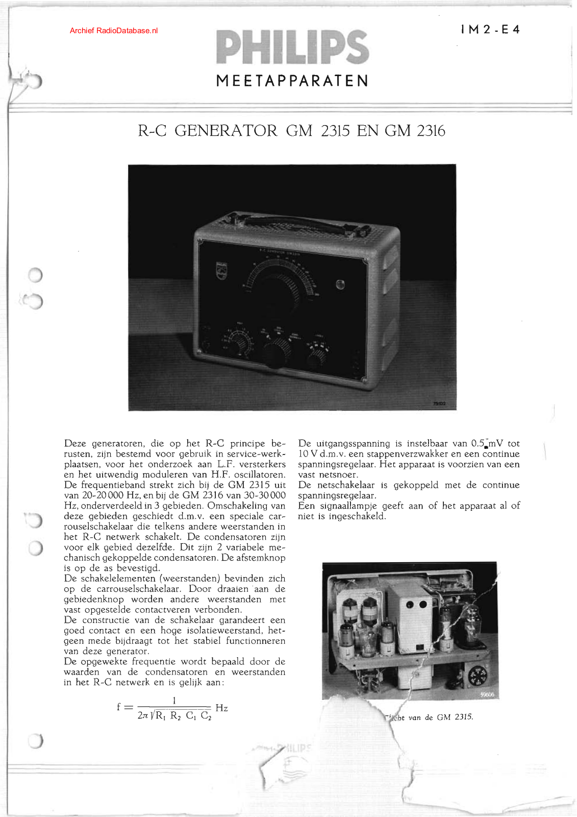 Philips GM2315 User Manual