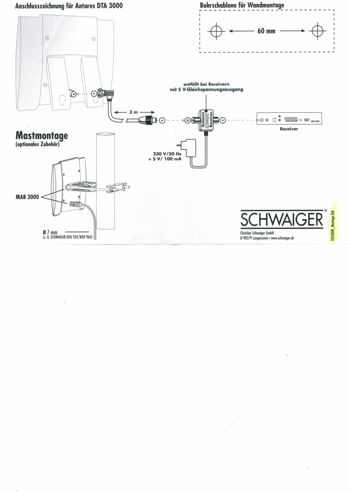 Schwaiger DTA 3000 User guide - ManualMachine.com