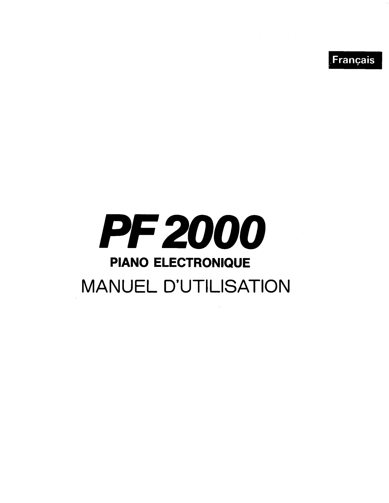 Yamaha PF2000 Owner's Manual