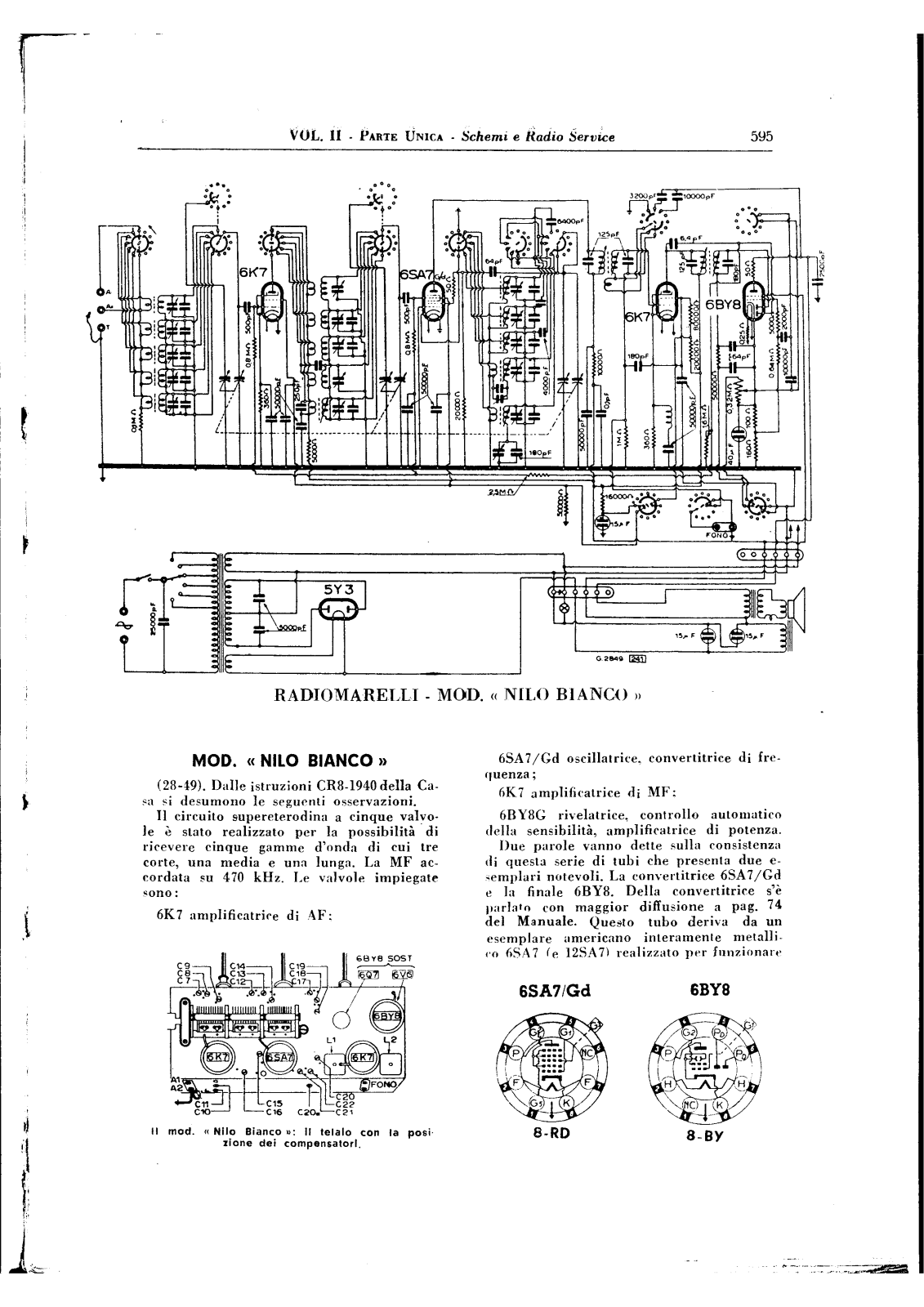 Radiomarelli nilo bianco schematic