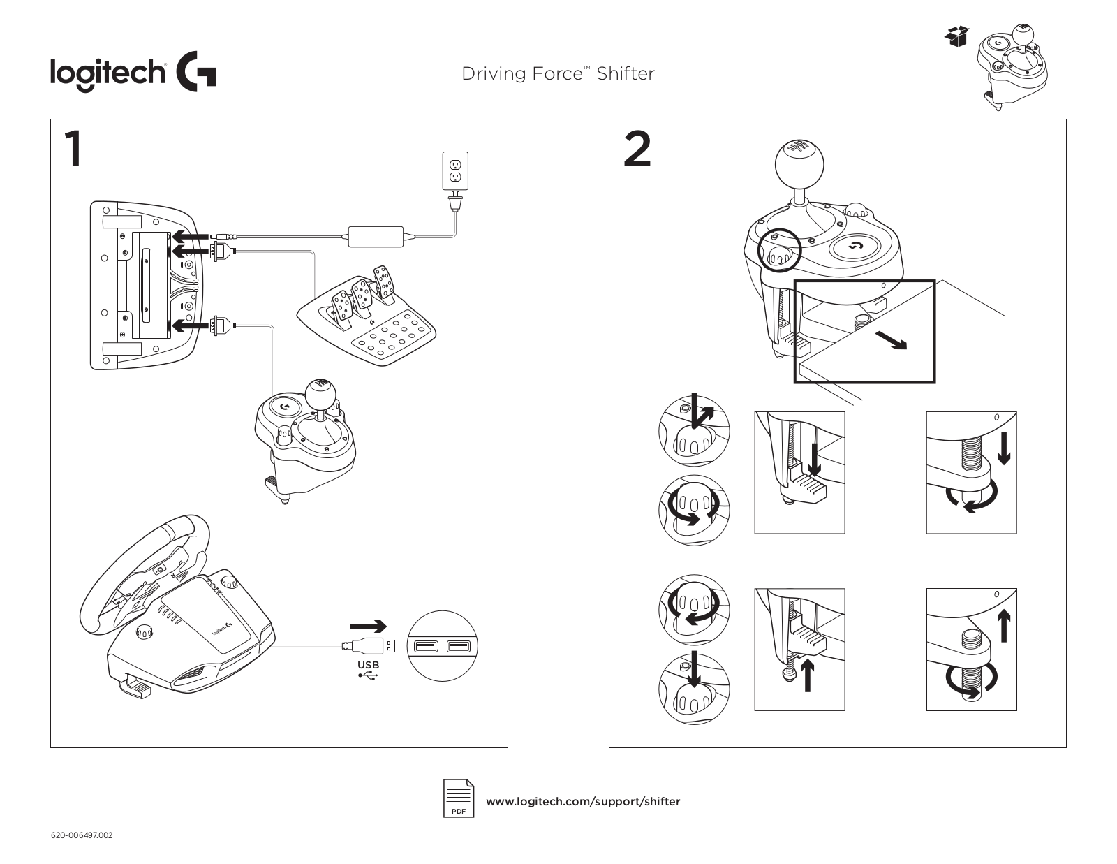 Logitech Driving Force Shifter User Manual