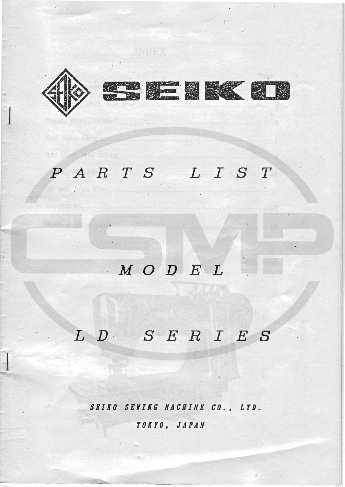 Seiko LD SERIES Parts Book