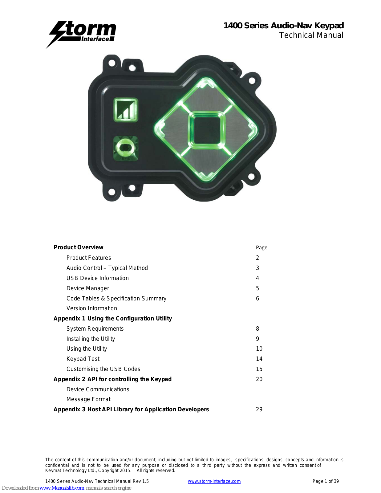 Storm 1400 series Technical Manual - ManualMachine.com