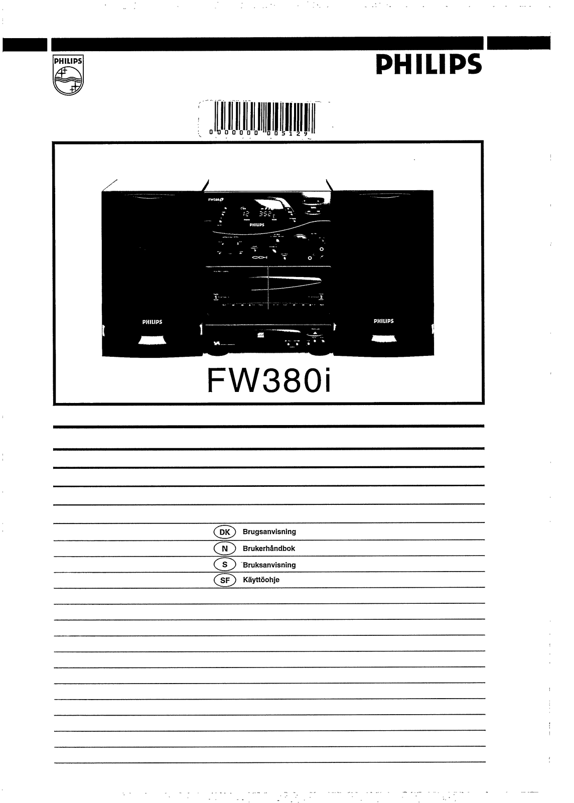 Philips FW380I/00, FW380I/P20, FW380I/P00, FW380I/20N, FW380I/20 User Manual