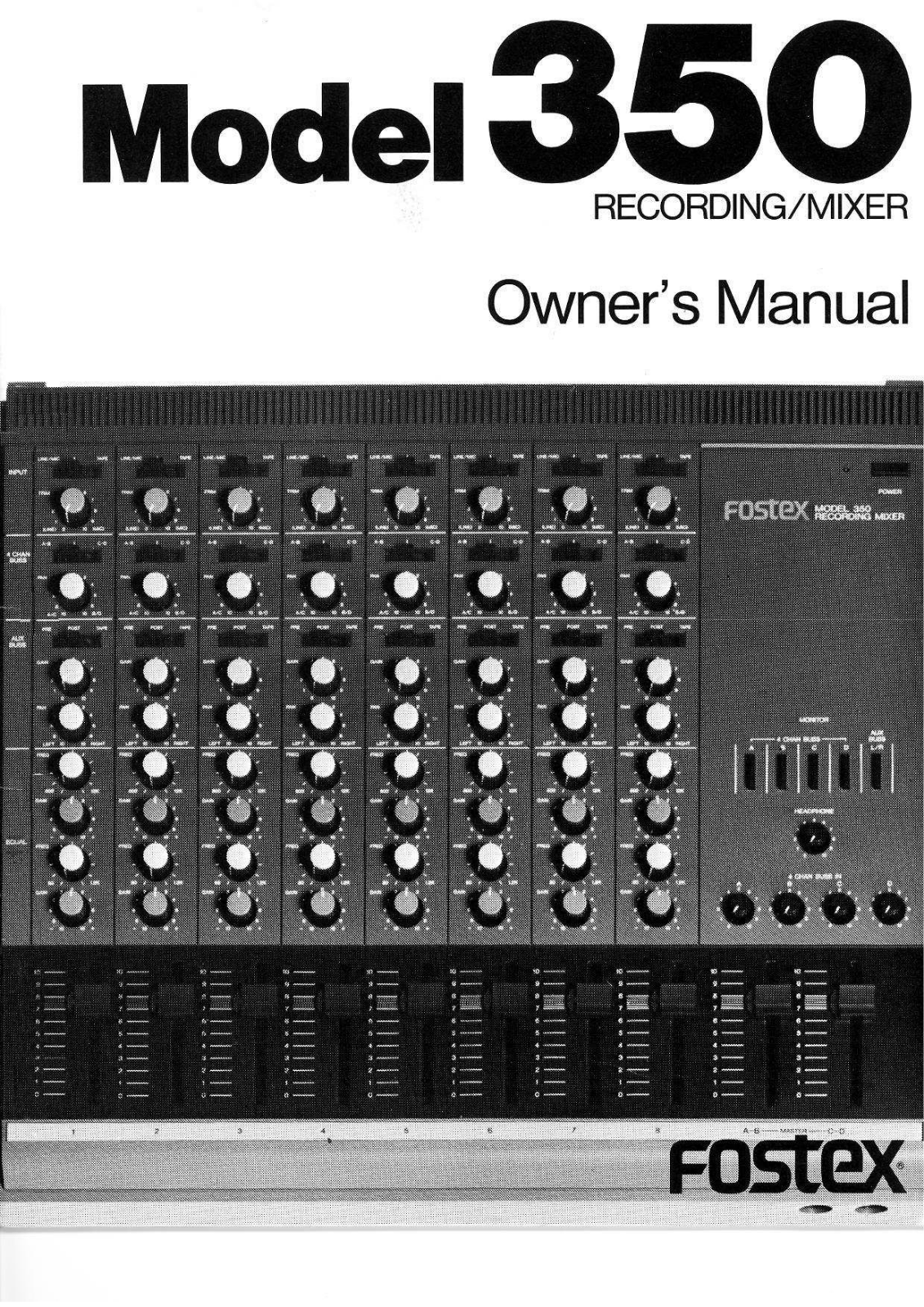 Fostex 350 User Manual