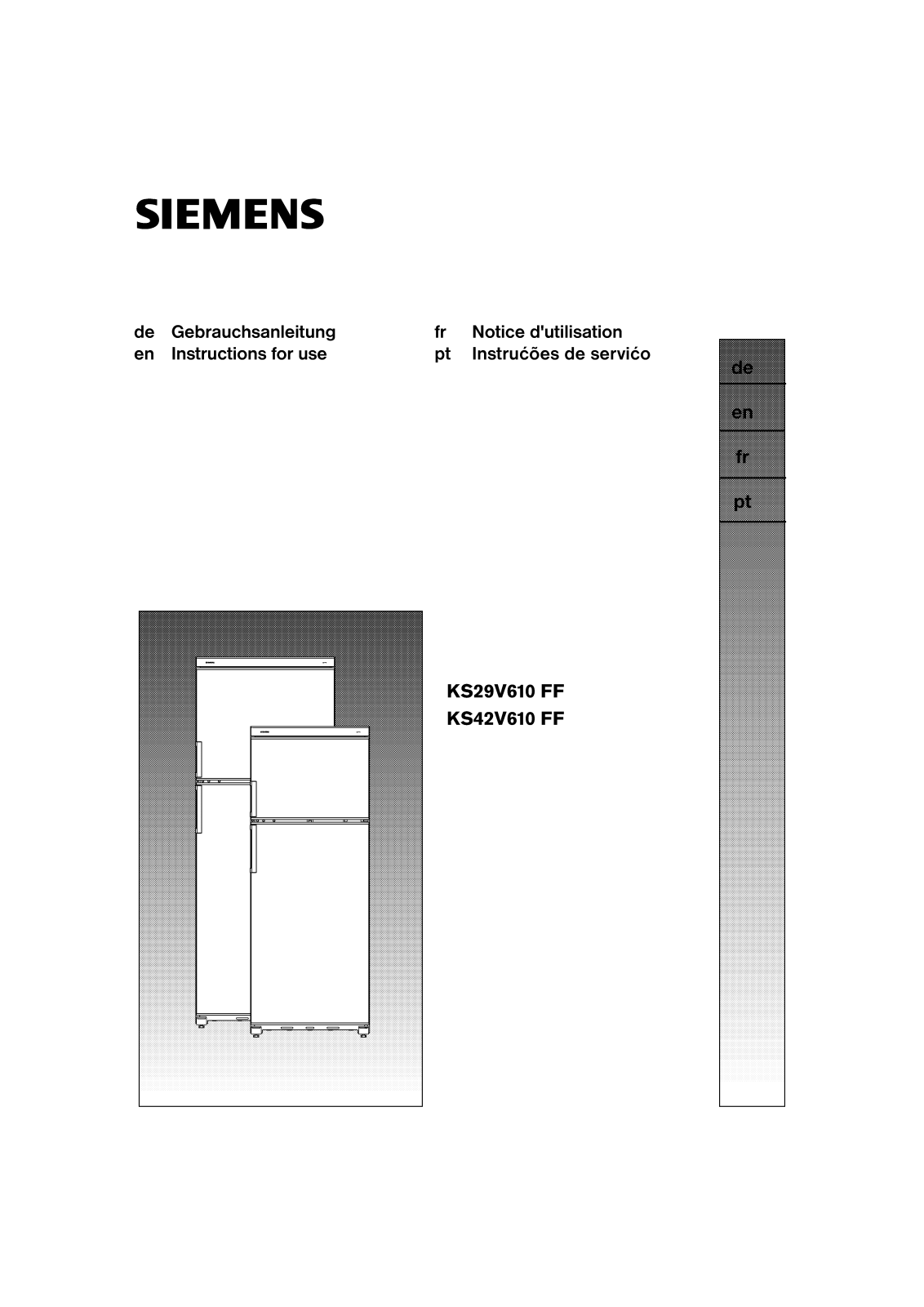 SIEMENS KS29V610 User Manual