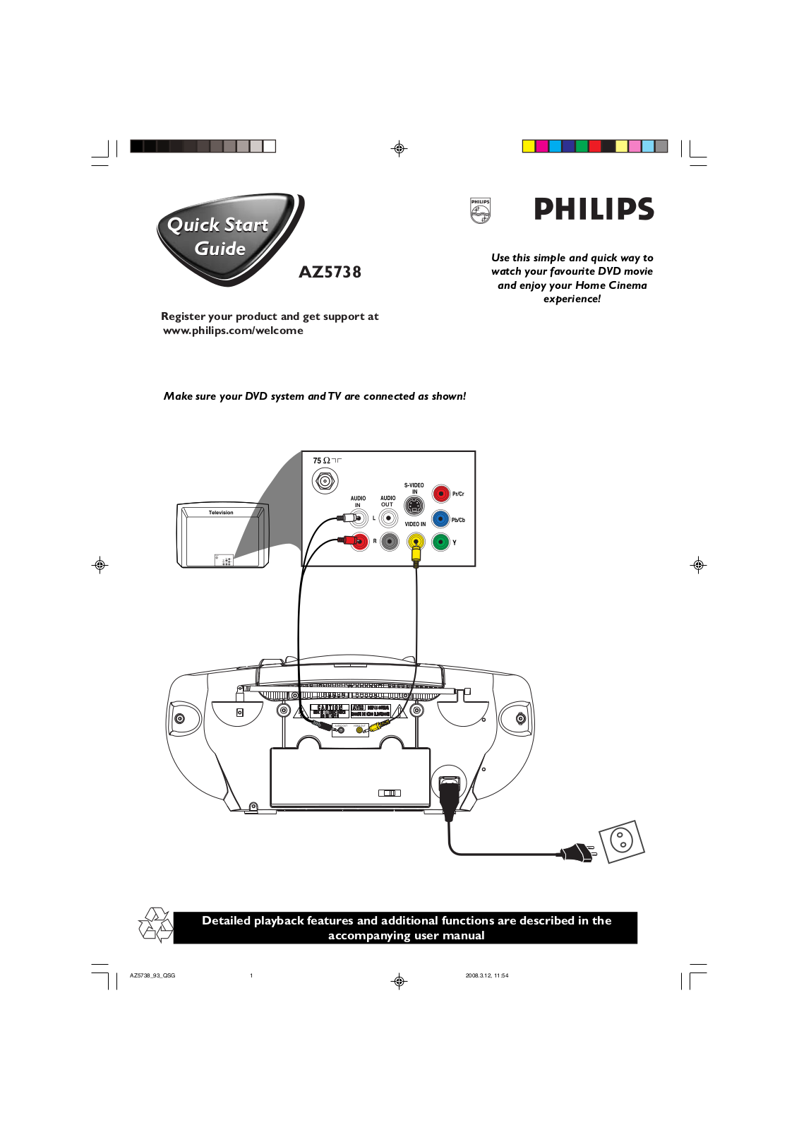 Philips AZ5738-93 User Manual