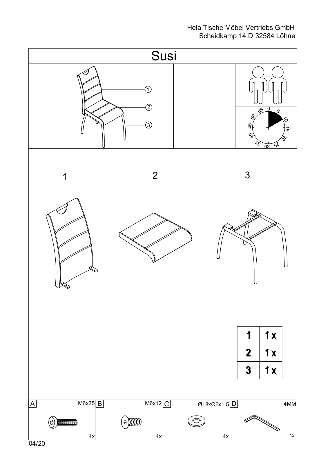 HELA Susi Assembly instructions