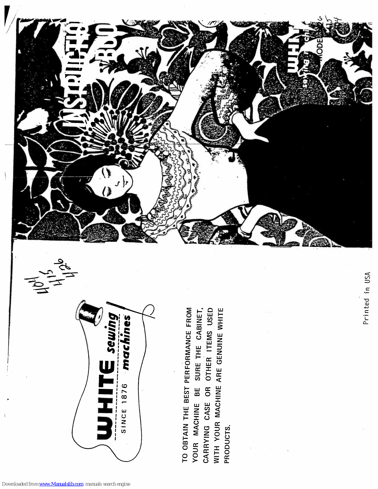 White Sewing 404, 415, 426 Instruction Booklet - ManualMachine.com