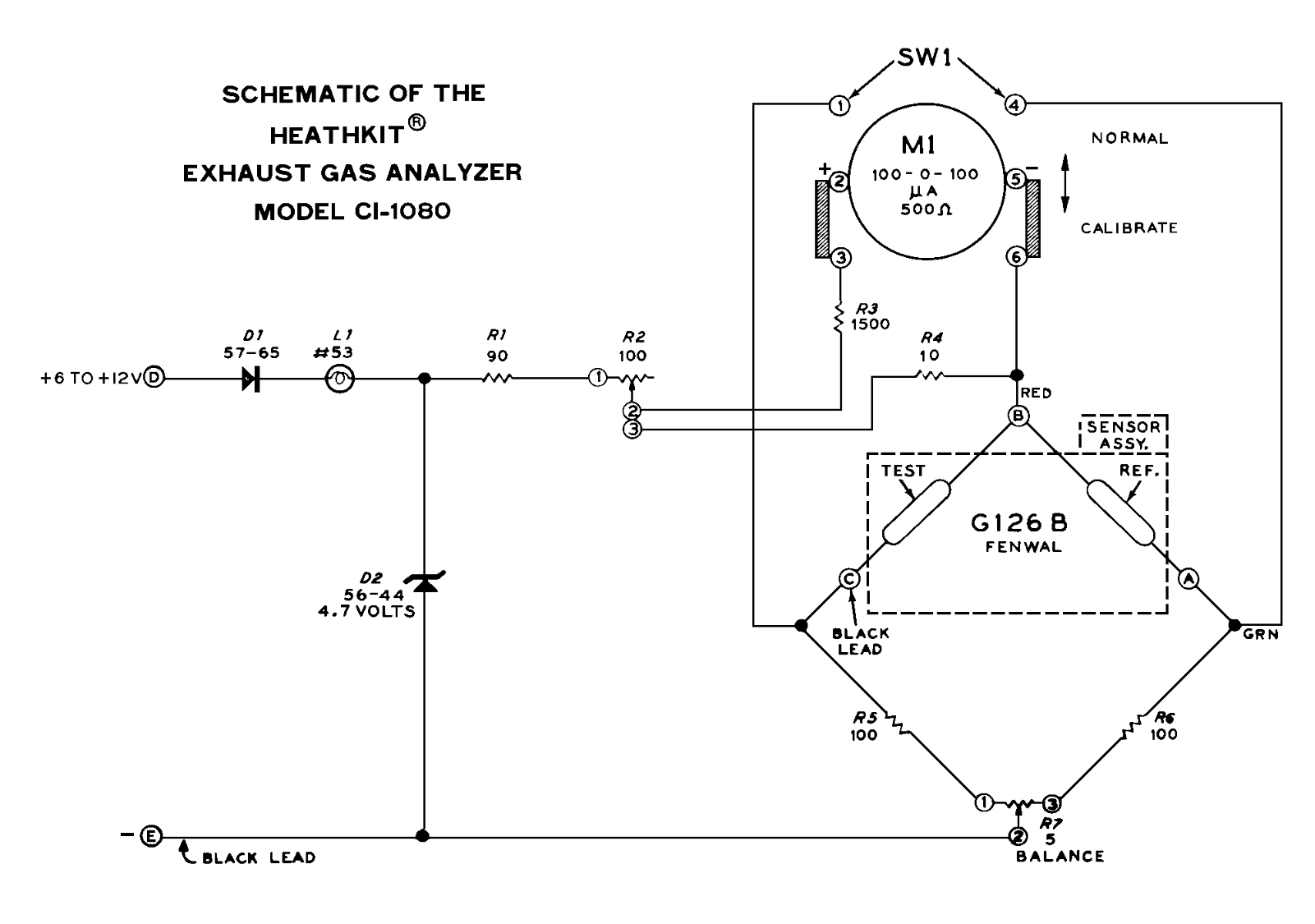 Heath Company CI-1080 Schematic