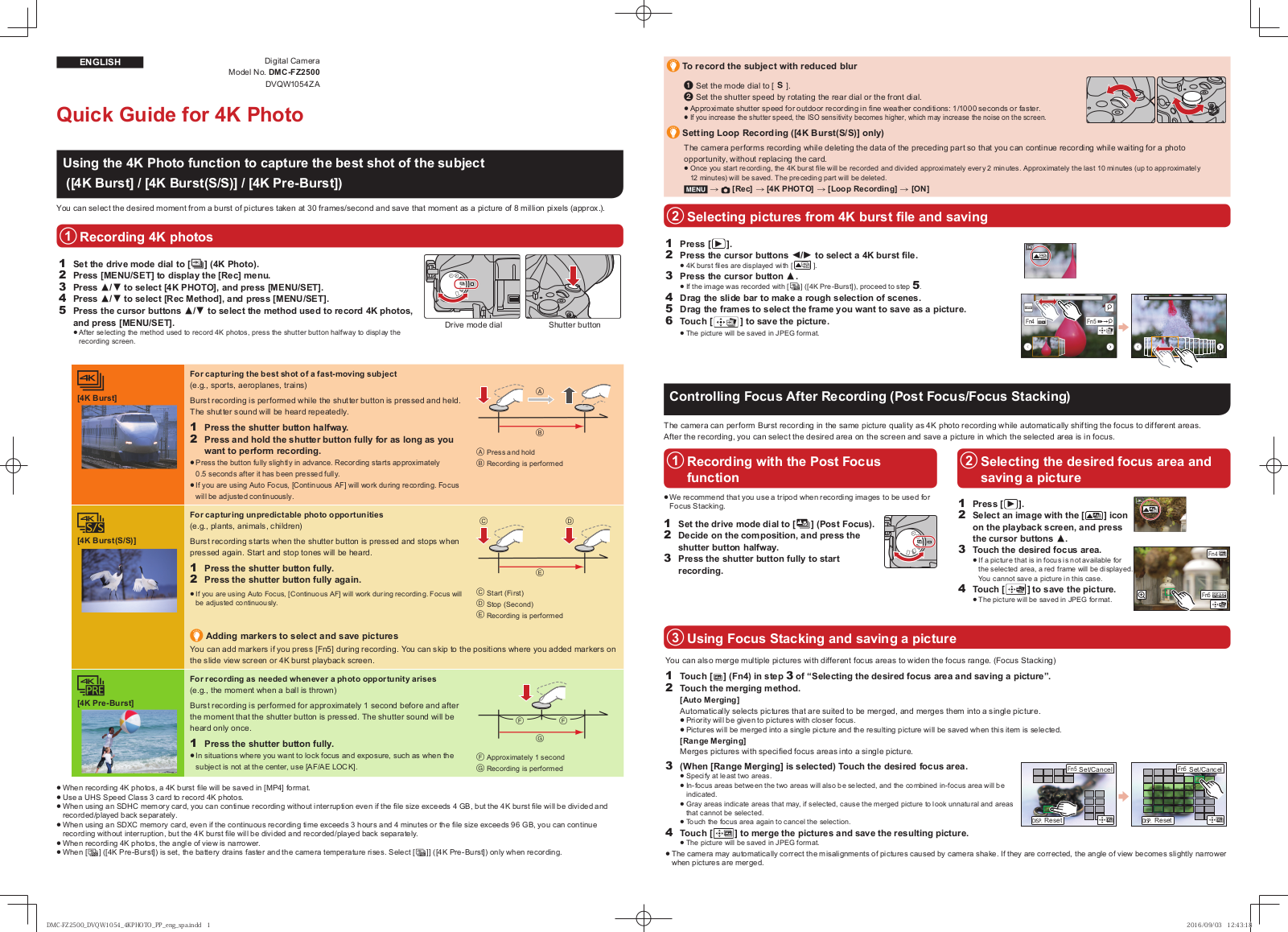 Panasonic dmc-tz2500 Operation Manual