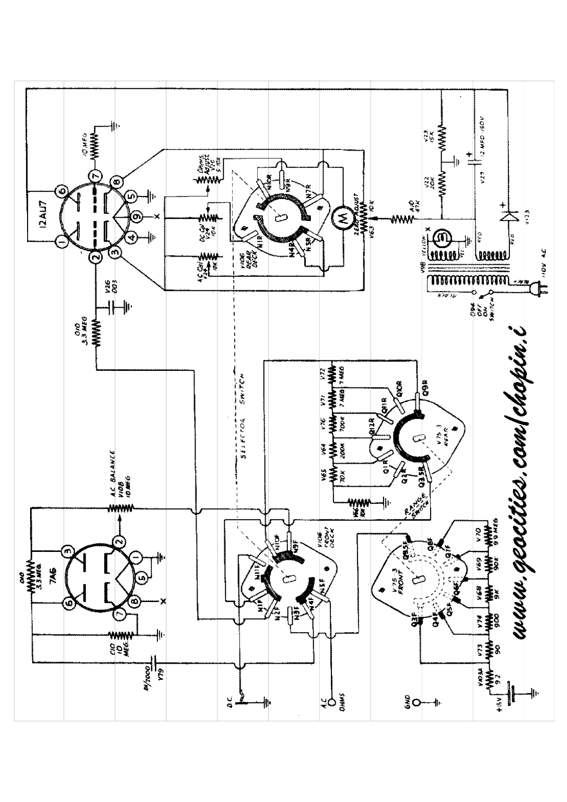 Heathkit v 5 vt schematic