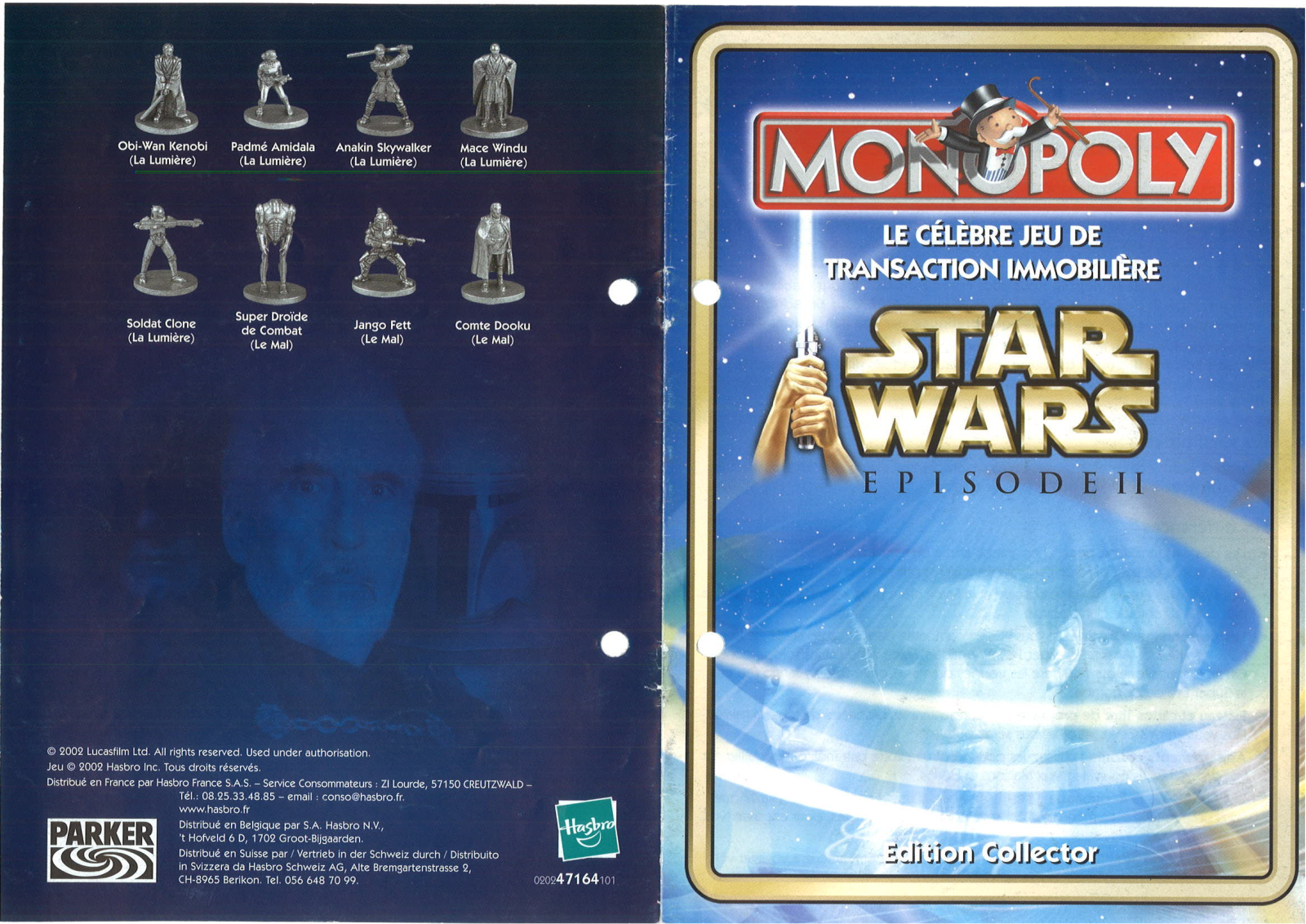 HASBRO MONOPOLY STAR WARS EPISODE 2 User Manual