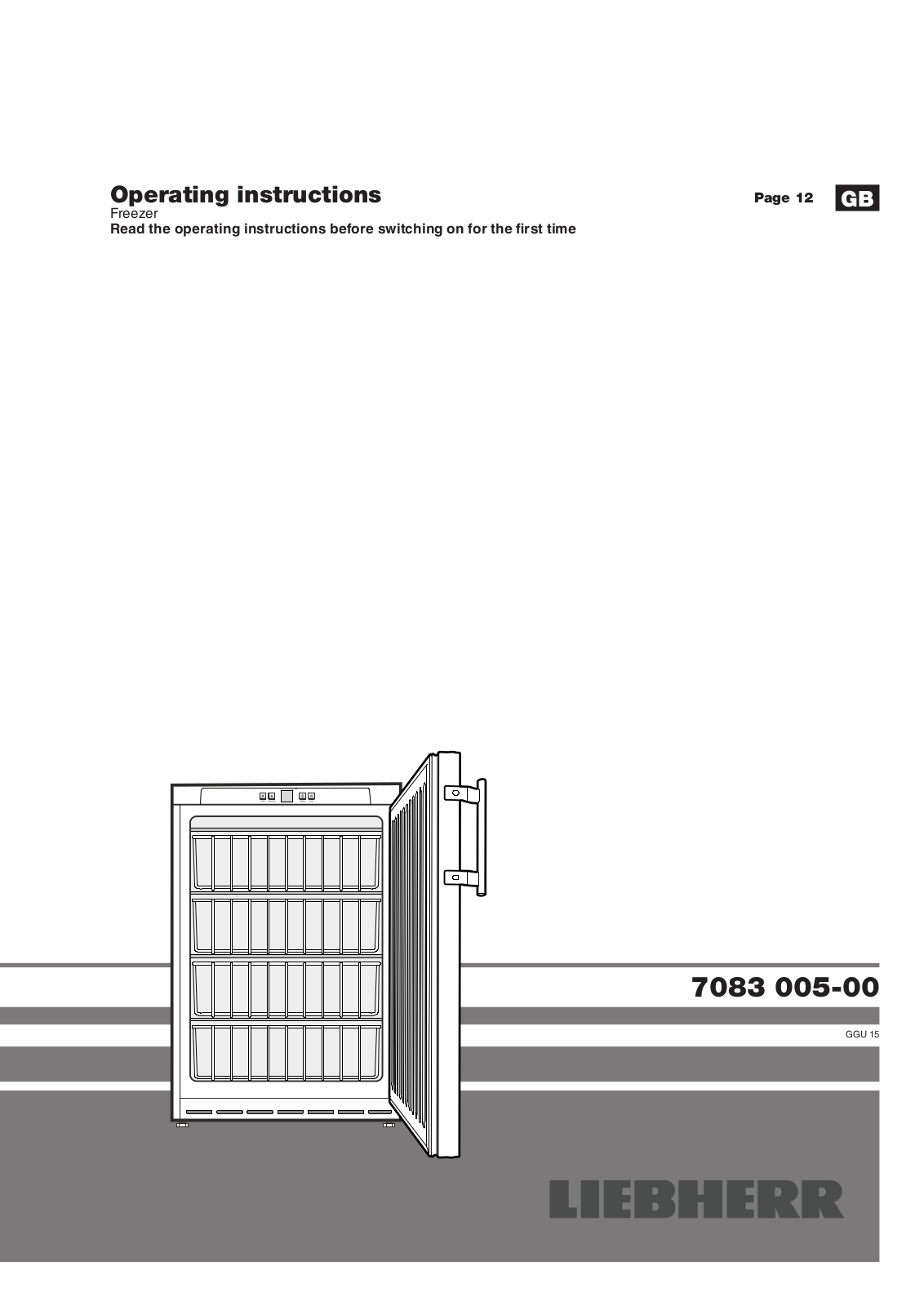 Liebherr GGU 1500 User Manual