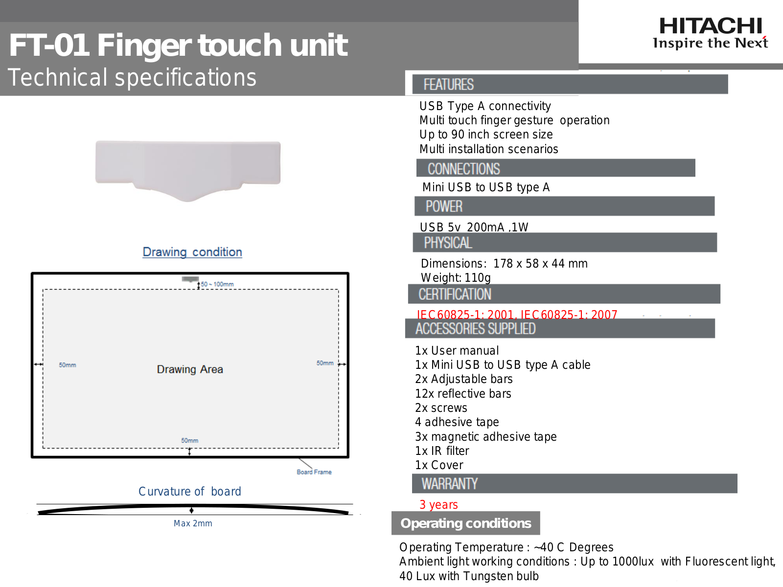 Hitachi FT-01 User Manual