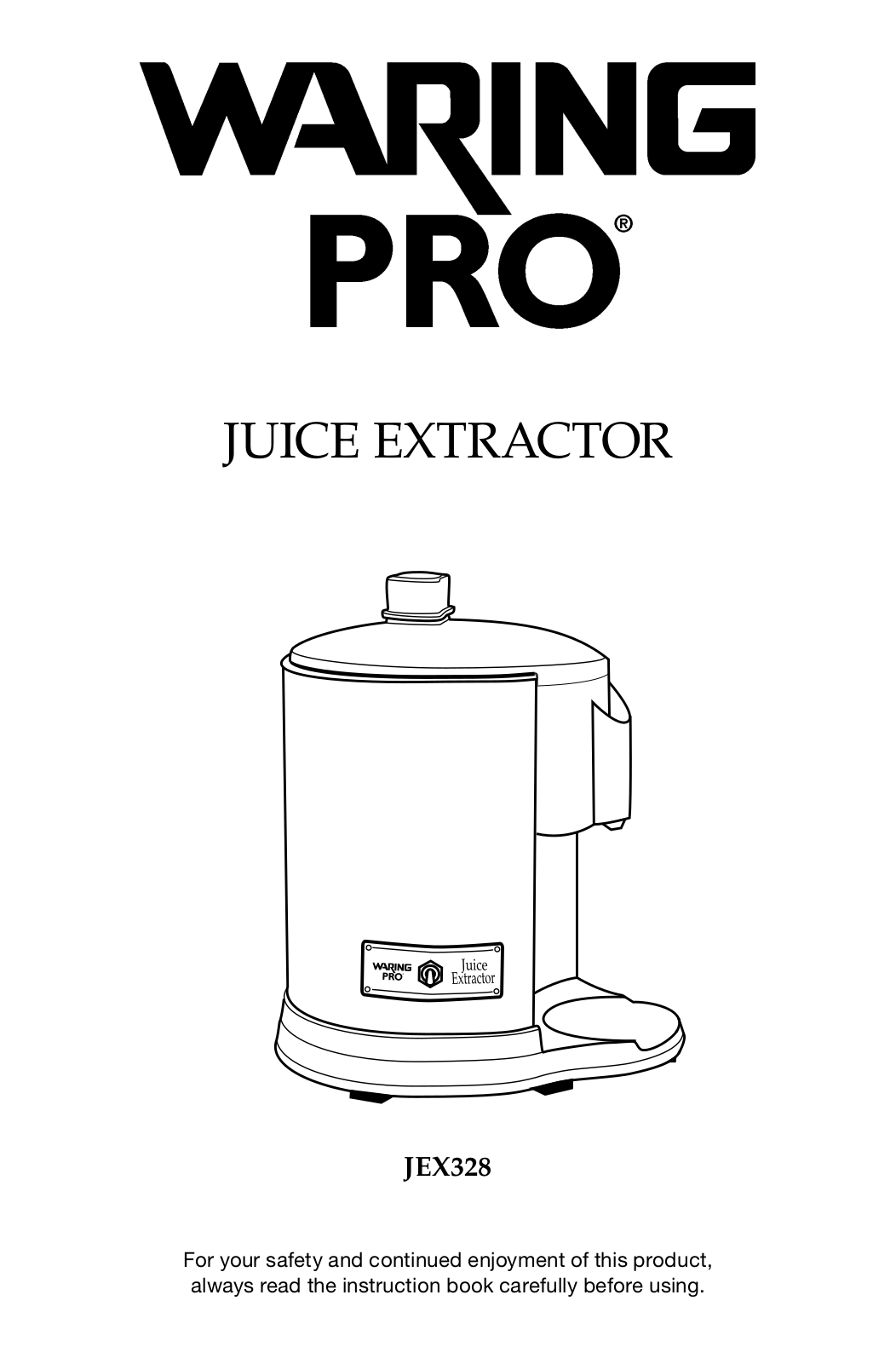 Waring Pro JEX328 User Manual