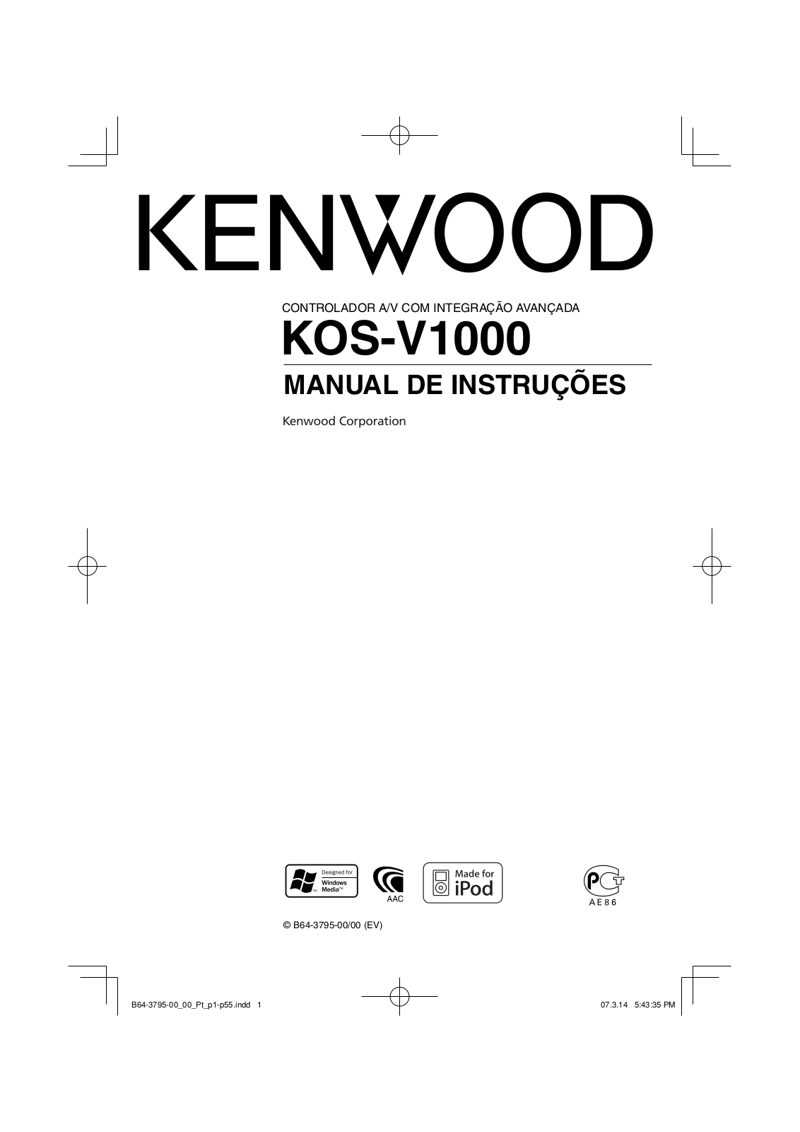 Kenwood KOS-V1000 User Manual