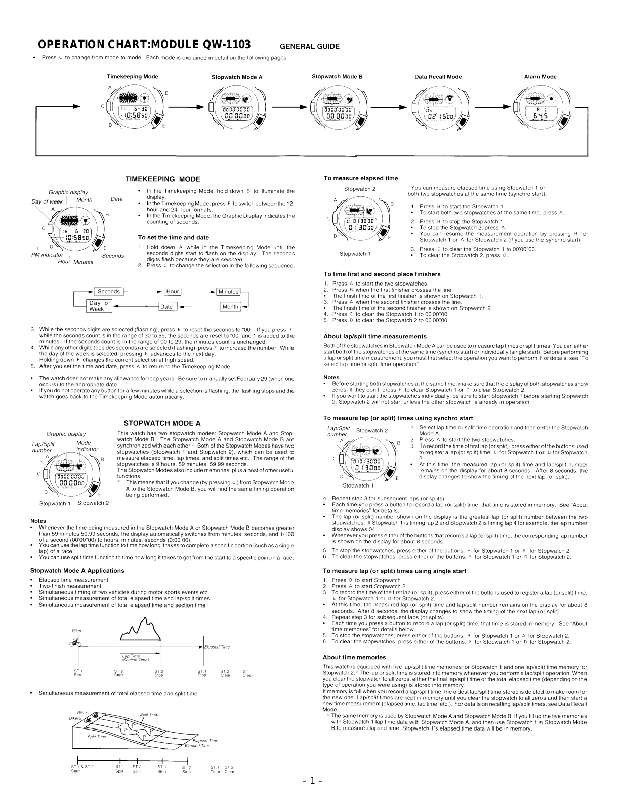 Casio 1103 Owner's Manual