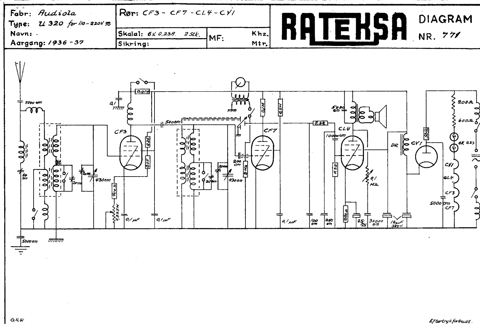 Audiola Universalmodtager U320L Schematic - ManualMachine.com