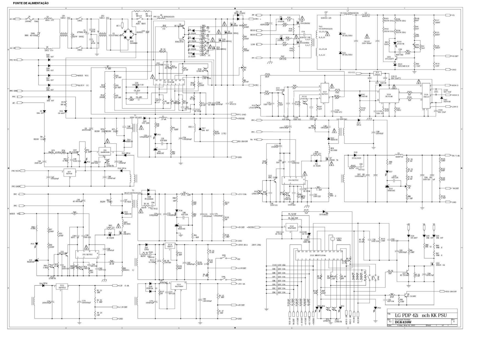 LG PDP42V5 Schematic