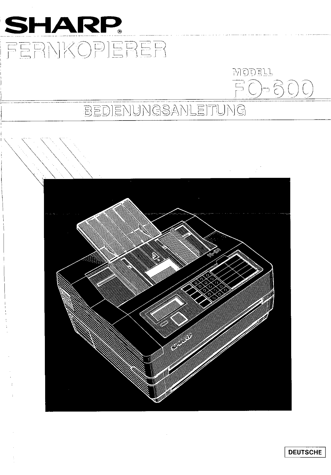 Sharp FO-600 User Manual