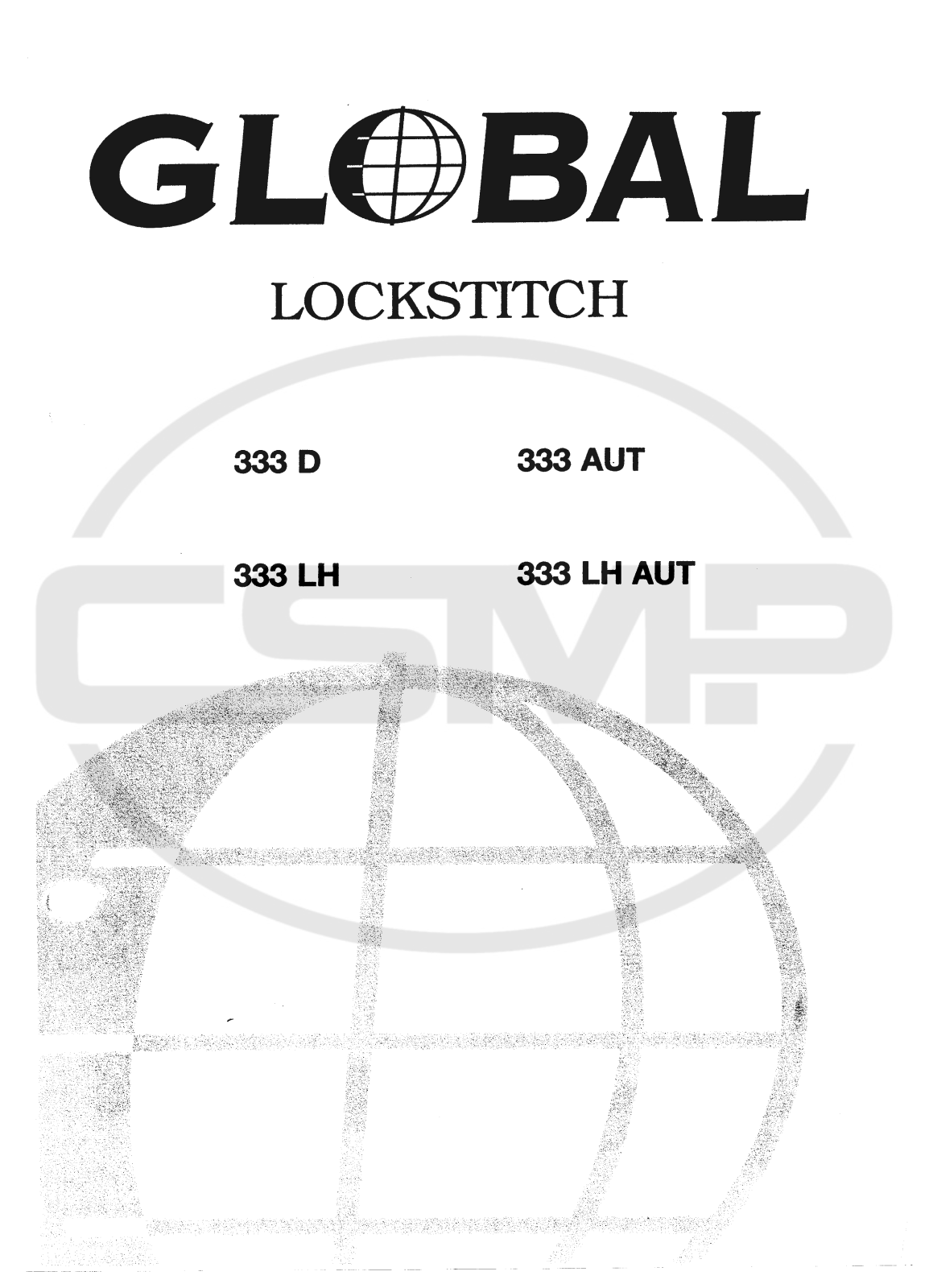 Global 333D, 333LH, 333LH AUT, 333AUT Parts Book