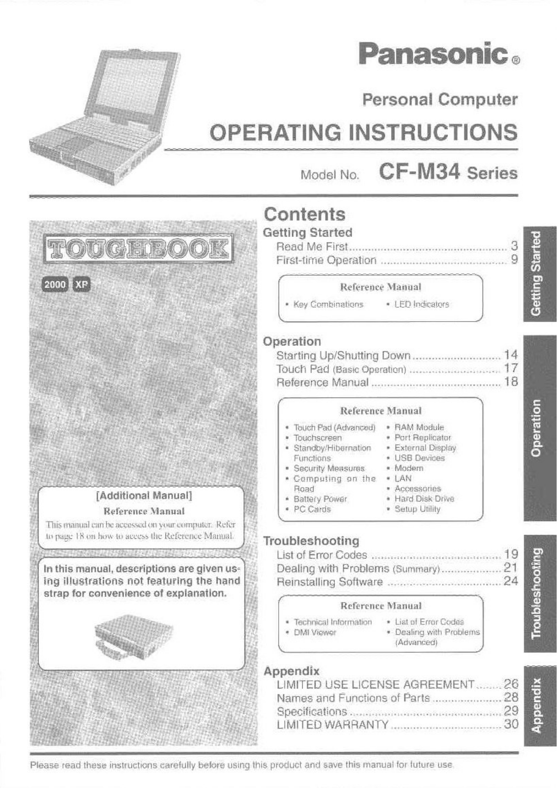 Panasonic CF-M34RTFZQM User Manual