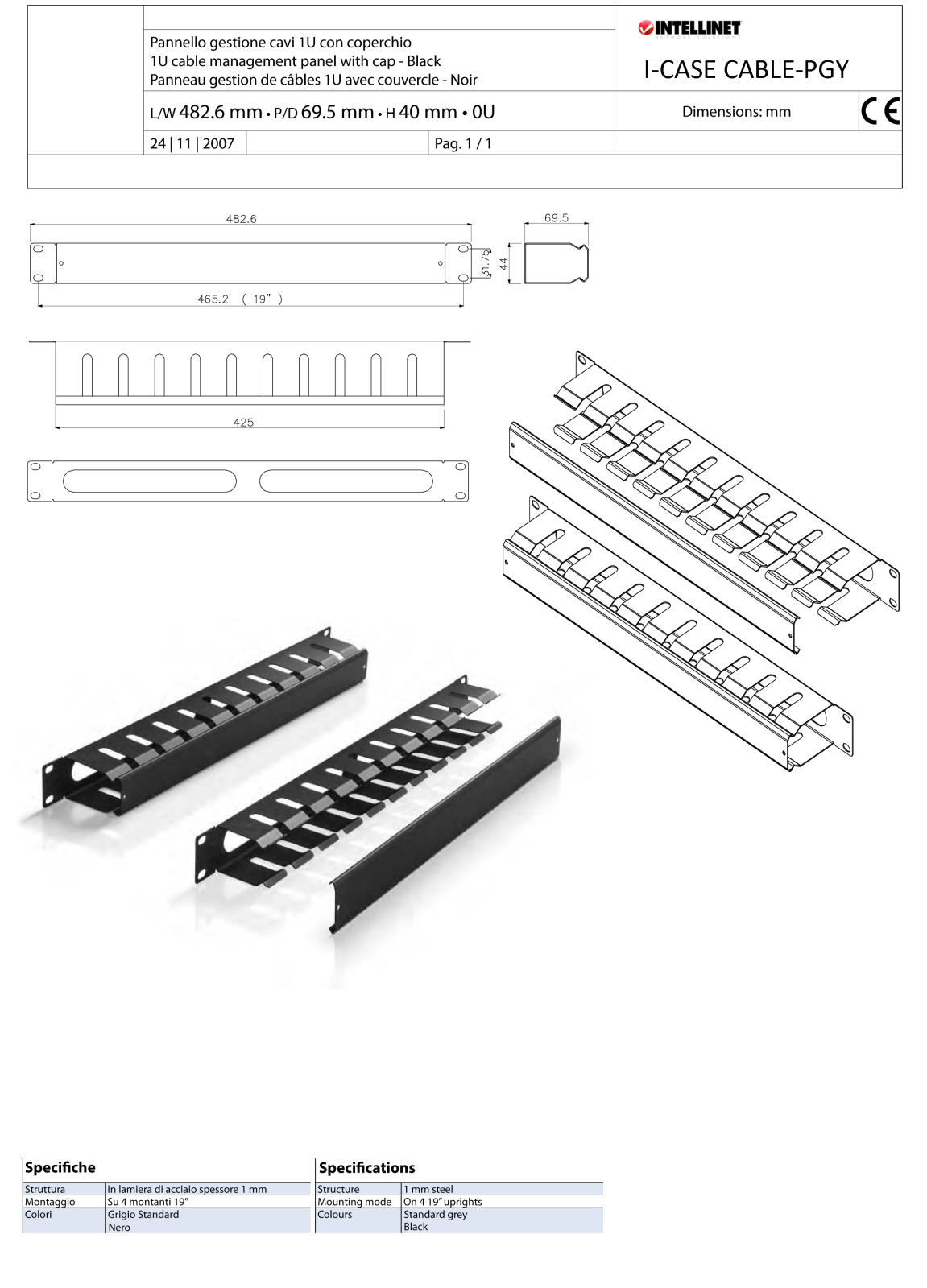 Intellinet I-CASE CABLE-PGY Drawing - ManualMachine.com