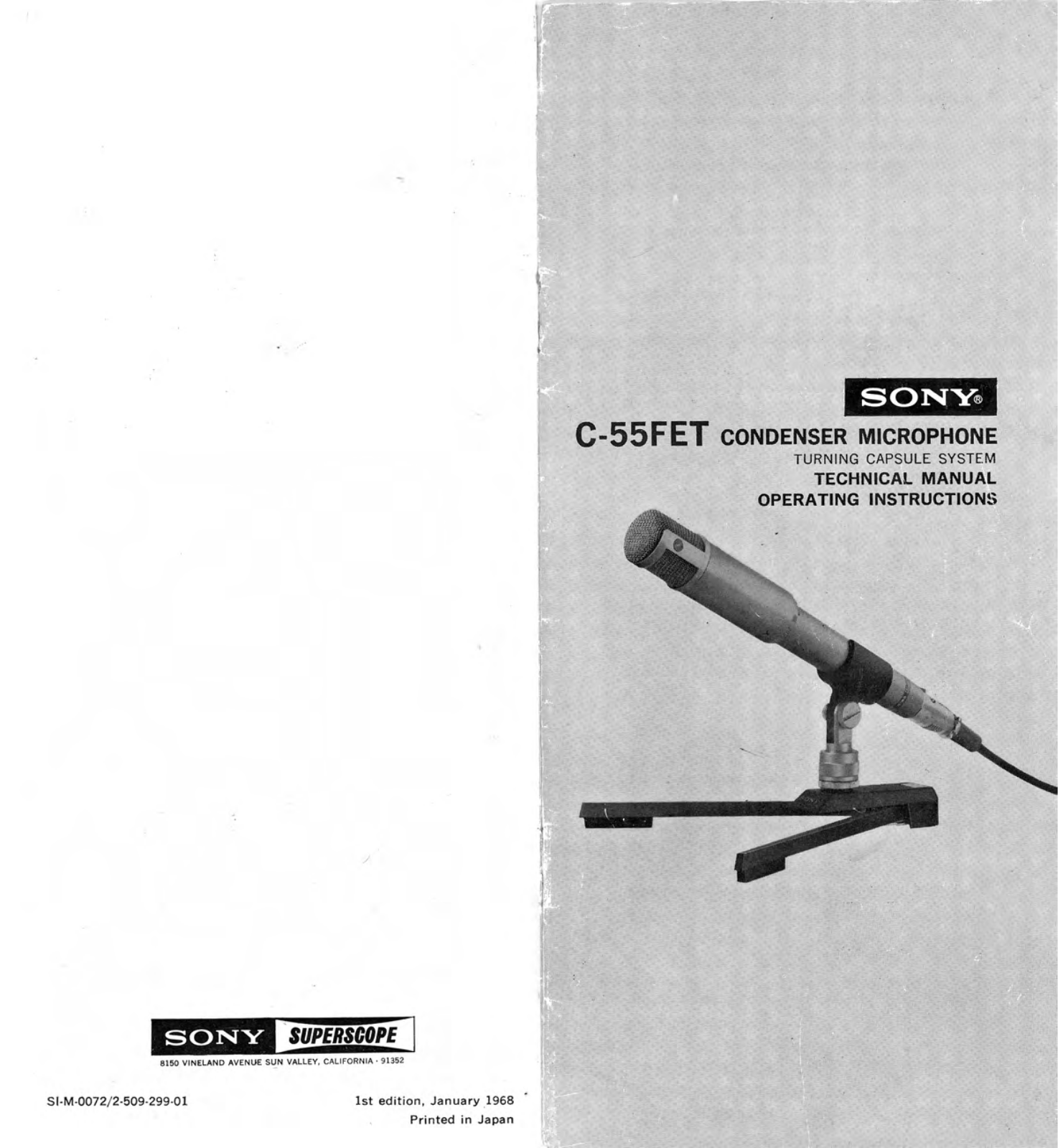 Sony C-55FET Technical Manual