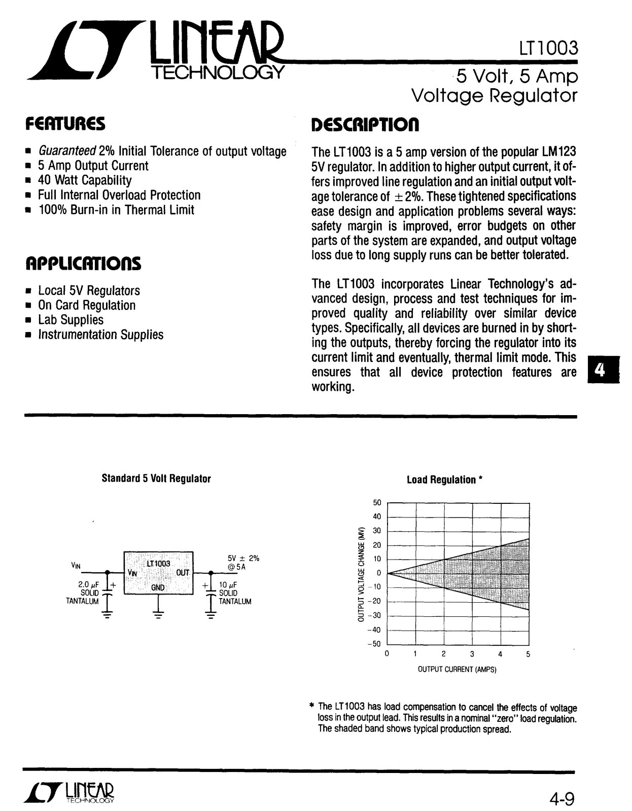 Linear Technology LT1003 Datasheet