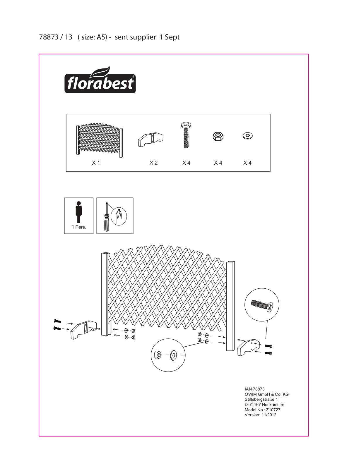 Florabest Z10727 User Manual