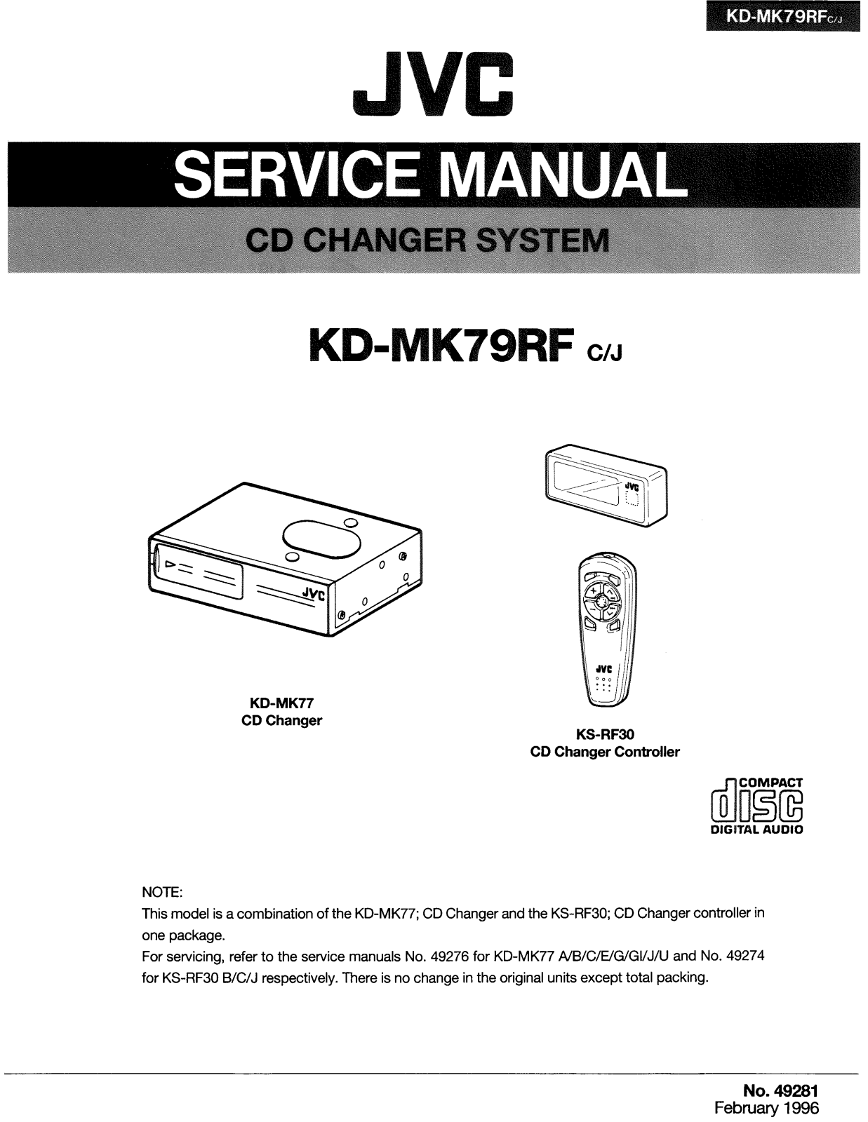 JVC KD-MK79RFC, KD-MK79RFJ Service Manual