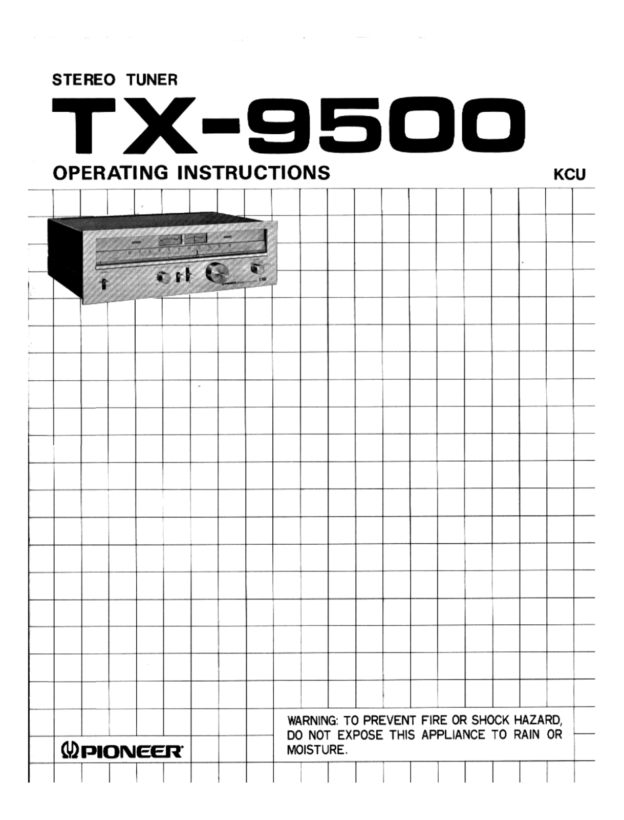 Pioneer TX-9500 Owners manual