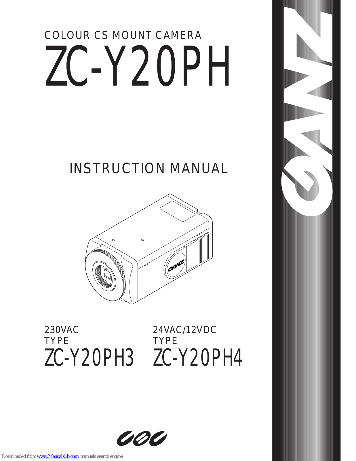 Ganz ZC-Y20PH Instruction Manual