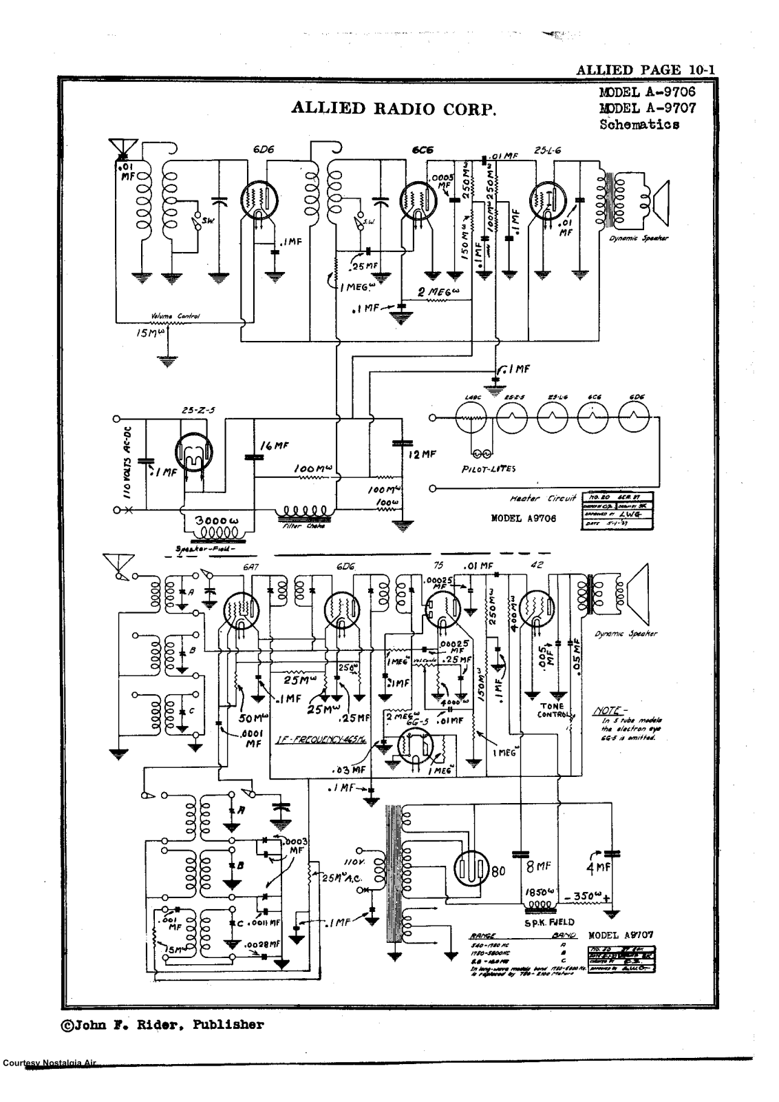Allied Radio A9706, A9707 Schematic - ManualMachine.com