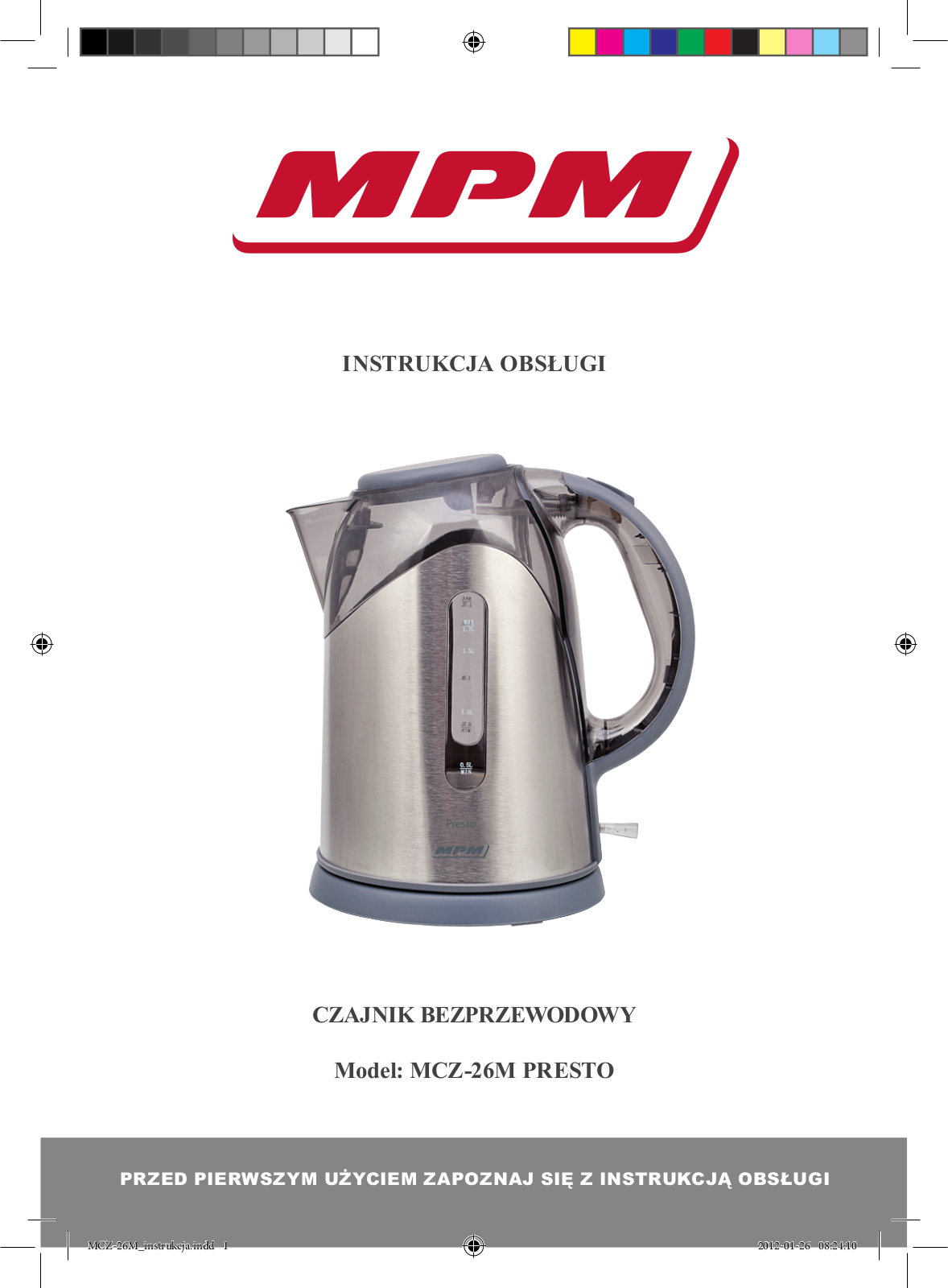 MPM MCZ-26M User Manual