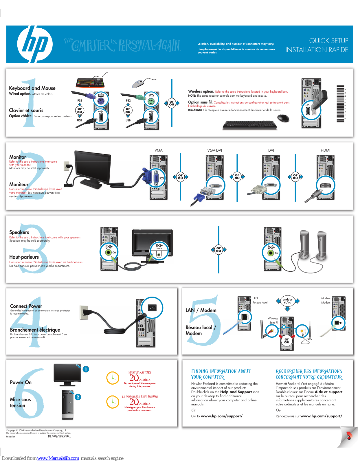 HP 3350 Quick Setup Manual