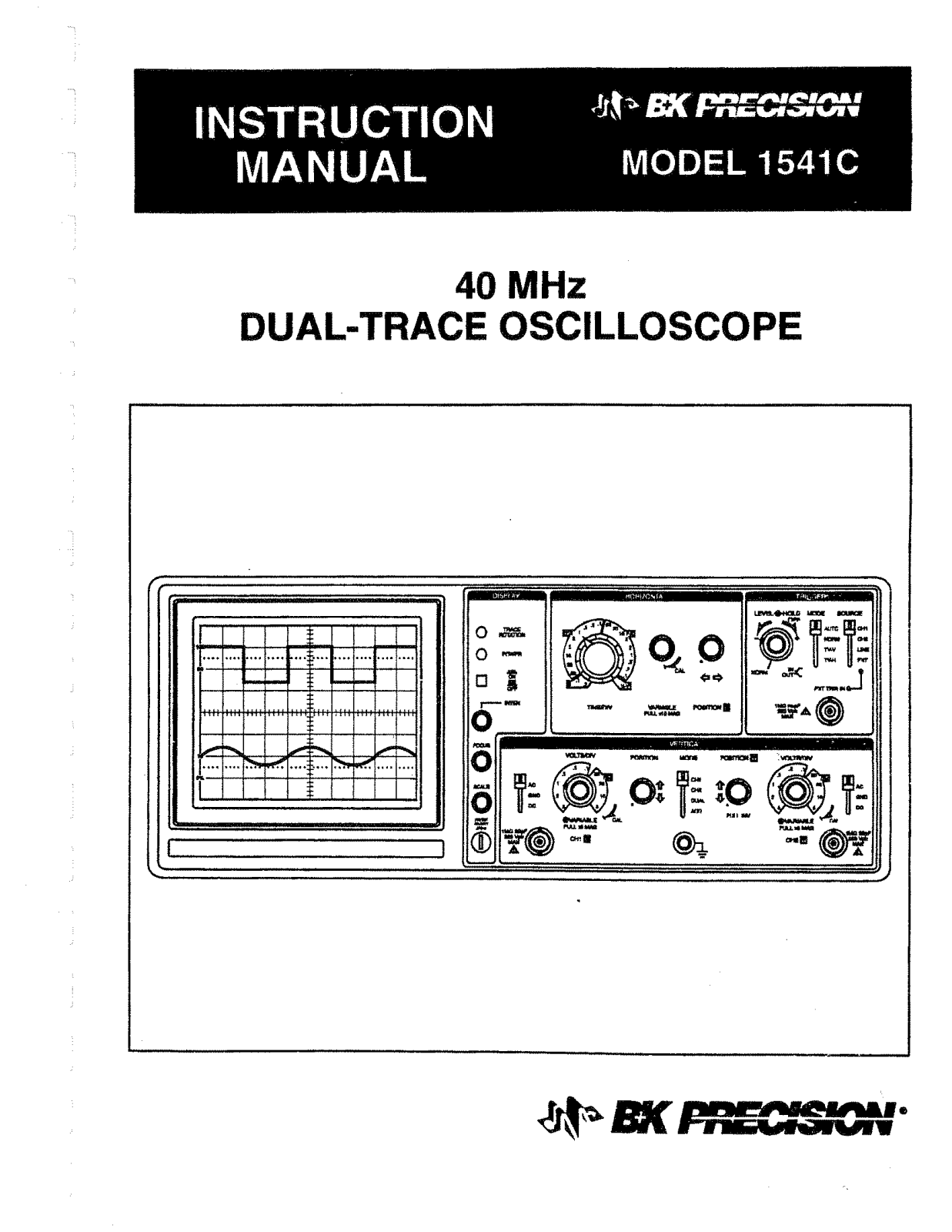 BK Precision 1541C User Manual