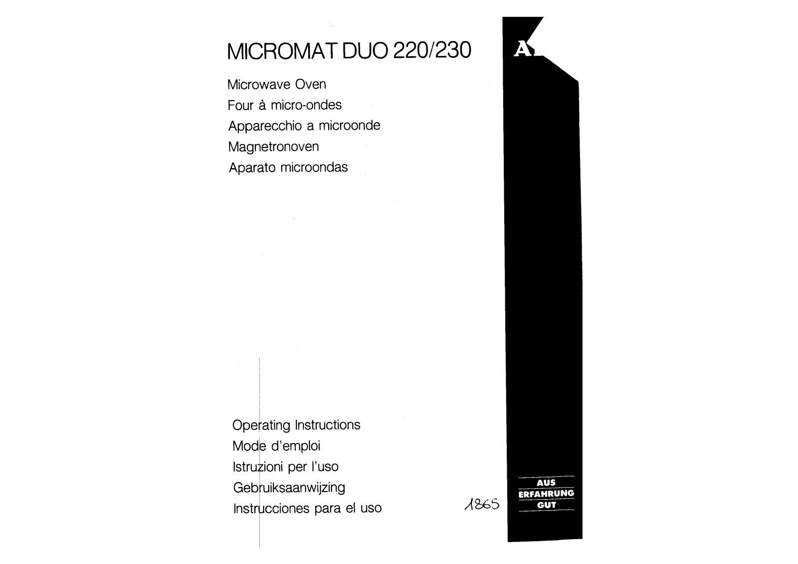 AEG MC DUO 220, MC DUO 230 User Manual